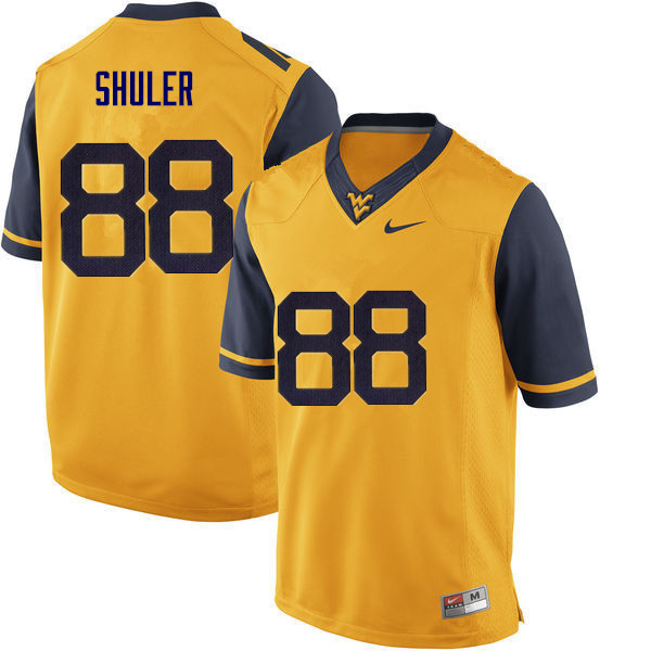 NCAA Men's Adam Shuler West Virginia Mountaineers Gold #88 Nike Stitched Football College Authentic Jersey XR23U60UH